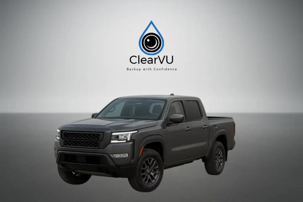 ClearVU backup camera cleaner on Nissan Frontier (2022-2027)